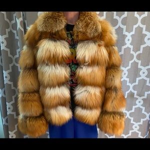 Personally made fox fur coat